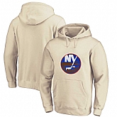 New York Islanders Cream All Stitched Pullover Hoodie,baseball caps,new era cap wholesale,wholesale hats